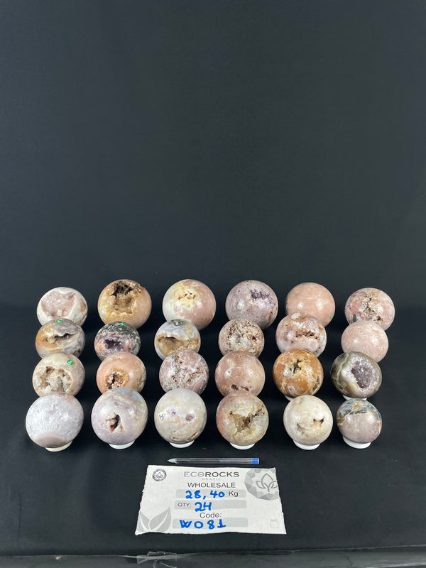 [Wholesale Lot] Pink Amethyst Spheres (W081)