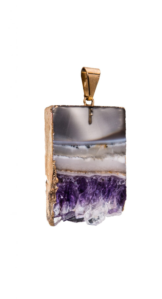 SMALL AMETHYST SLICE PENDANT