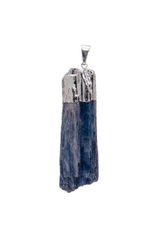 BLUE KYANITE PENDANT TOP PLATED