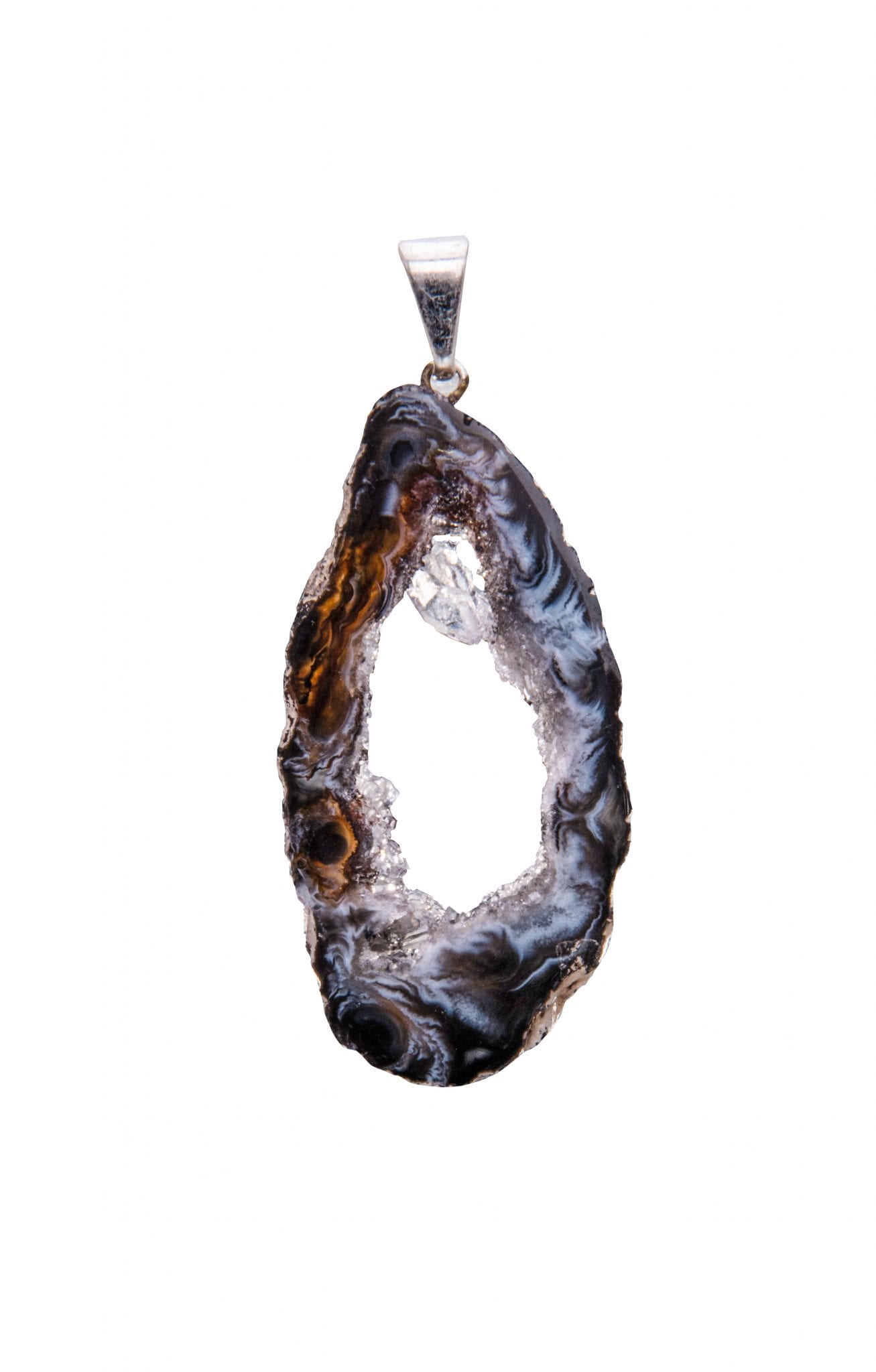 GEODE SLICE PENDANT NO PLATED