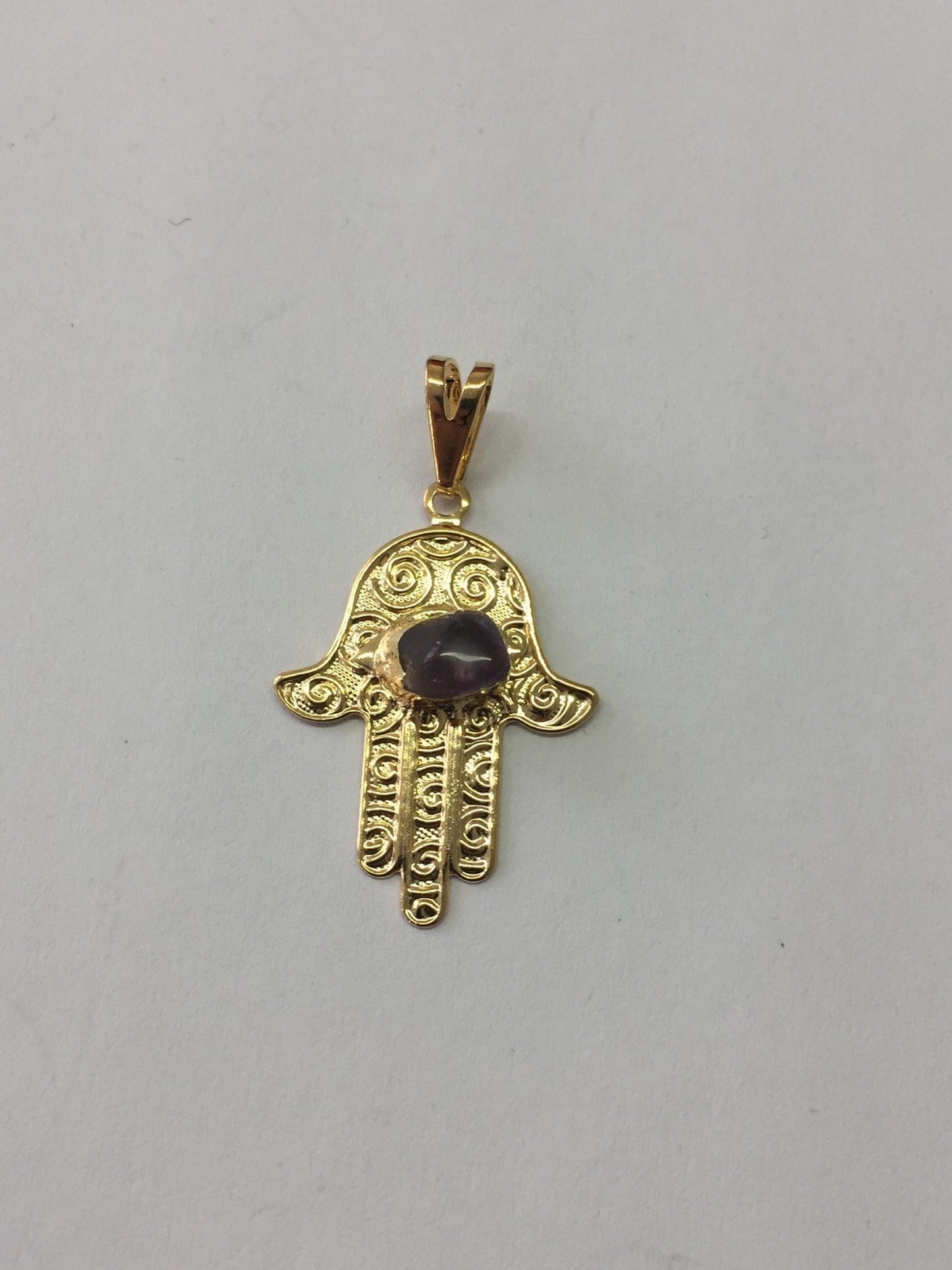 PLATED HAMSA PENDANT