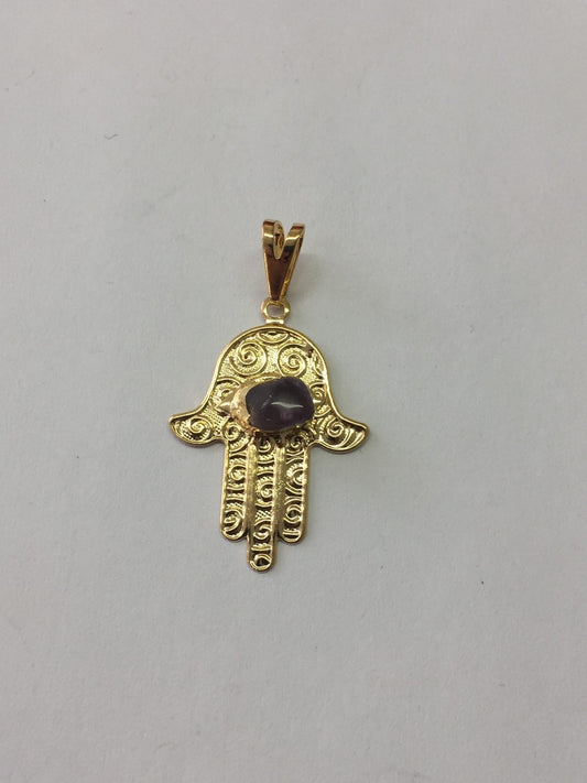 PLATED HAMSA PENDANT